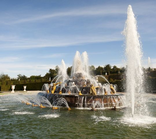 The Latona fountain when it goes into action