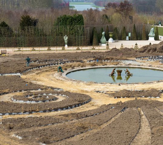 The parterre takes shape