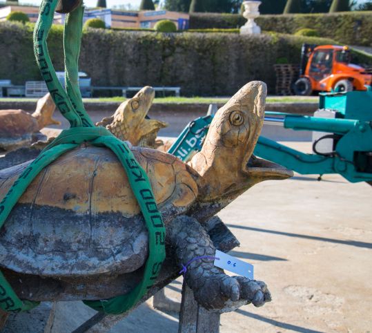 Removal of a lead turtle