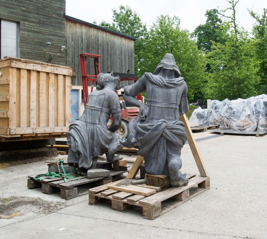 Restauration des sculptures de plomb